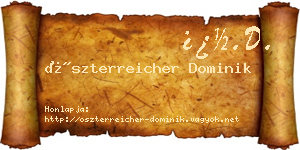 Öszterreicher Dominik névjegykártya